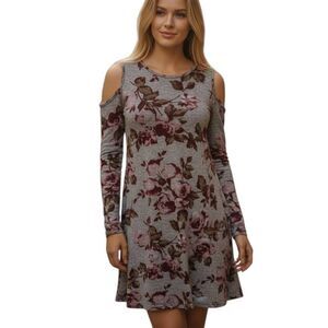 IZ BYER FLORAL CUTOUT DRESS SZ.XS EUC